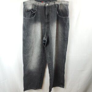 South Pole Vintage Mens Black Grey Washed Denim Jeans Authentic Collection Sz 38